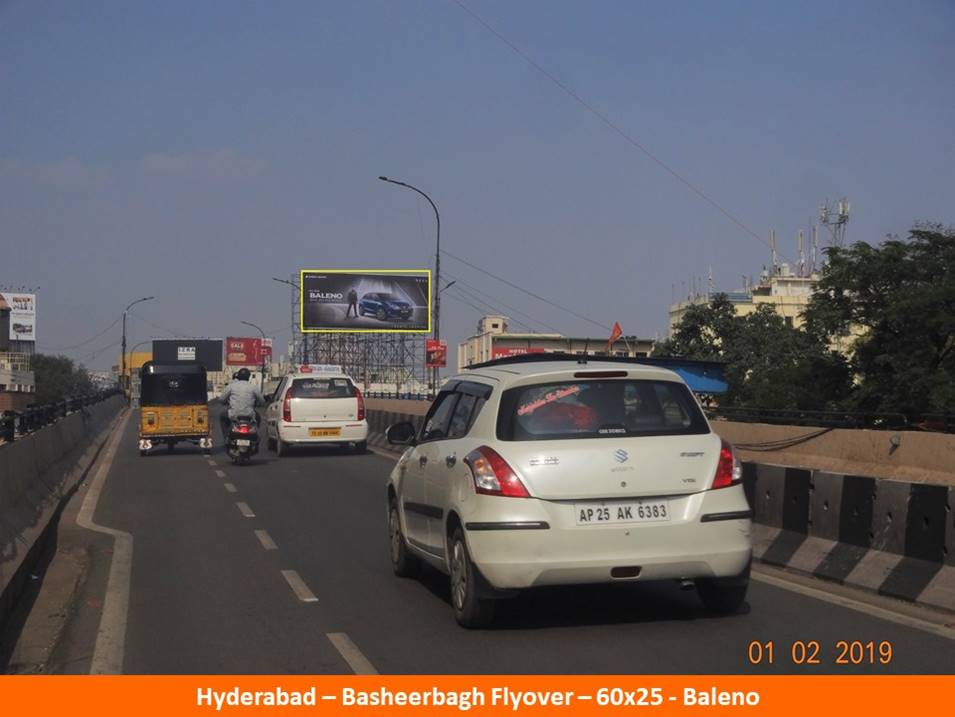 Best OOH Ad agency in Hyderabad, Hoardings Company Hyderabad, Hoardings Rates in Basheerbagh Flyover, Near Nizam College Hyderabad